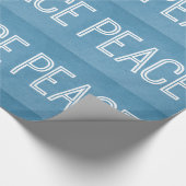 Kraft Peace Wrapping Paper, blauw Cadeaupapier (Hoek)