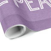 Kraft Peace Wrapping Paper, Paars Cadeaupapier (Rol Hoek)