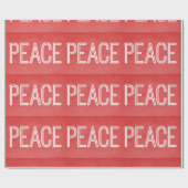 Kraft Peace Wrapping Paper, Red Cadeaupapier (Vlak)