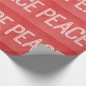 Kraft Peace Wrapping Paper, Red Cadeaupapier (Hoek)