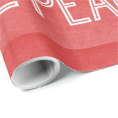 Kraft Peace Wrapping Paper, Red Cadeaupapier (Rol Hoek)
