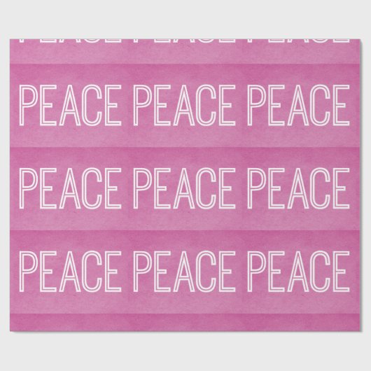 Kraft Peace Wrapping Paper, roze Cadeaupapier (Vlak)