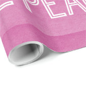 Kraft Peace Wrapping Paper, roze Cadeaupapier (Rol Hoek)