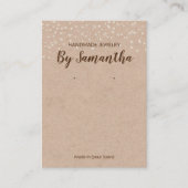 Kraft Pearl handgemaakte oorbel en Ketting display Visitekaartje (Voorkant)