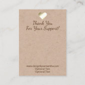 Kraft Pearl handgemaakte oorbel en Ketting display Visitekaartje (Achterkant)