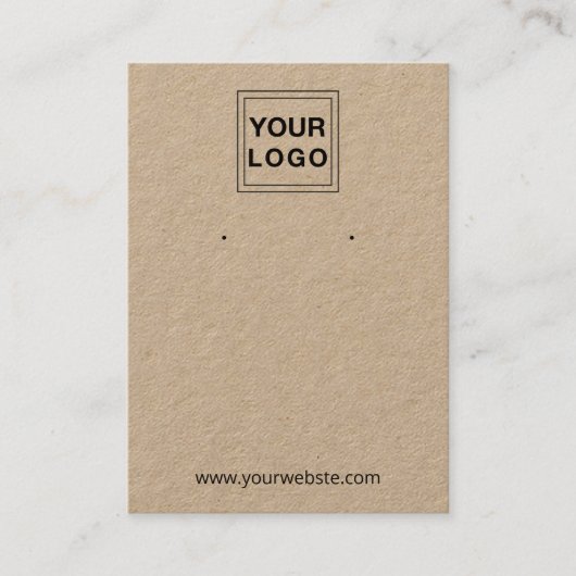 Kraft Personalized Logo Earring Display Kaarten Visitekaartje (Voorkant)