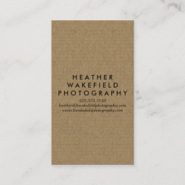 Kraft & Photo-oproepkaart Visitekaartje