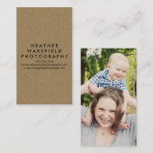 Kraft & Photo-oproepkaart Visitekaartje (Voorkant / Achterkant)