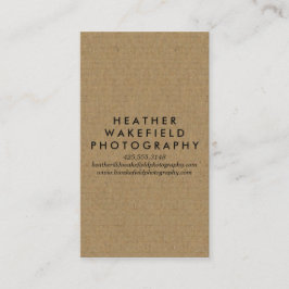 Kraft & Photo-oproepkaart Visitekaartje