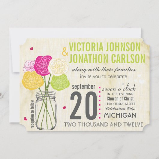 Kraft Photo Ranunculus Roos Modern Typografie Kaart (Voorkant)