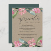 KRAFT PINK CHRIST THORN BLOOM WEDING INFORMATIE INFORMATIEKAARTJE (Voorkant / Achterkant)