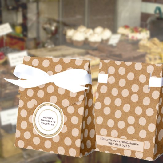 Kraft Polka Dot Bakkerij Mini Gift Bag Bedankdoosjes
