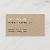 Kraft Premium minimalistische elegante professiona Visitekaartje (Voorkant)