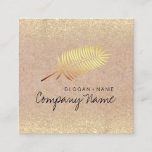 Kraft Print GoldLeaf Glitter Square Visitekaartje