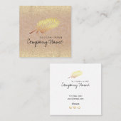 Kraft Print GoldLeaf Glitter Square Visitekaartje (Voorkant / Achterkant)