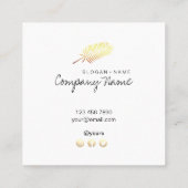 Kraft Print GoldLeaf Glitter Square Visitekaartje (Achterkant)