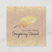 Kraft Print GoldLeaf Glitter Square Visitekaartje (Voorkant)