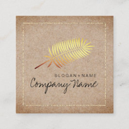 Kraft Print GoldLeaf Glitter Square Visitekaartje