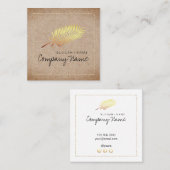 Kraft Print GoldLeaf Glitter Square Visitekaartje (Voorkant / Achterkant)