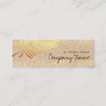 Kraft Printed Gold Leaf Glitter Mini Visitekaartje