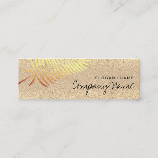 Kraft Printed Gold Leaf Glitter Mini Visitekaartje (Voorkant)