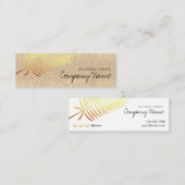 Kraft Printed Gold Leaf Glitter Mini Visitekaartje (Voorkant / Achterkant)