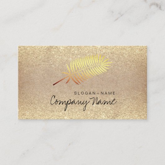 Kraft Printed Gold Leaf Soul Glitter Visitekaartje (Voorkant)