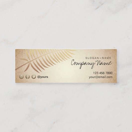 Kraft Printed Gold Leaf Soul Mini Visitekaartje (Achterkant)