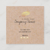 Kraft Printed Gold Leaf Soul Square Visitekaartje (Achterkant)