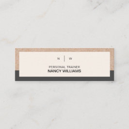 Kraft Printed Minimalist Clean Layout Modern Mini Visitekaartje