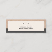 Kraft Printed Minimalist Clean Layout Modern Mini Visitekaartje (Voorkant)