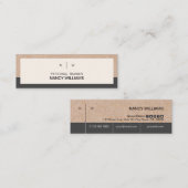 Kraft Printed Minimalist Clean Layout Modern Mini Visitekaartje (Voorkant / Achterkant)