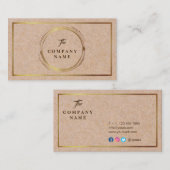  Kraft PRINTED Social Gold Visitekaartje (Voorkant / Achterkant)