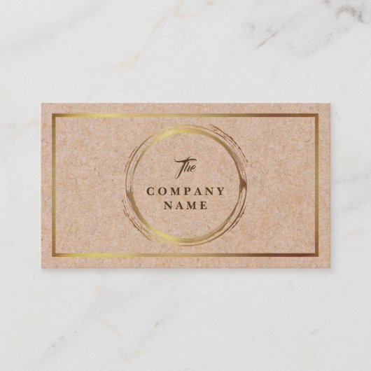  Kraft PRINTED Social Gold Visitekaartje (Voorkant)
