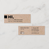 Kraft Printed Social Hi Mini Visitekaartje (Voorkant / Achterkant)