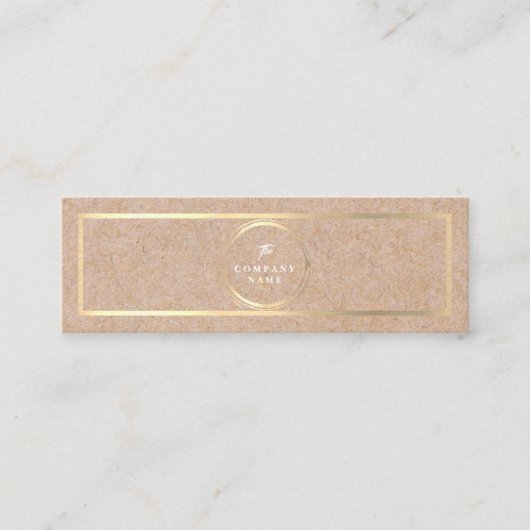  Kraft PRINTED Social Mini Visitekaartje (Voorkant)