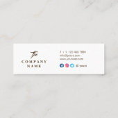  Kraft PRINTED Social Mini Visitekaartje (Achterkant)