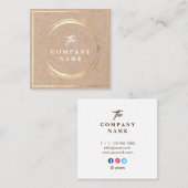  Kraft PRINTED Social Square Visitekaartje (Voorkant / Achterkant)