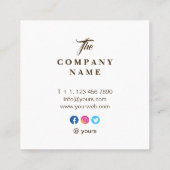  Kraft PRINTED Social Square Visitekaartje (Achterkant)