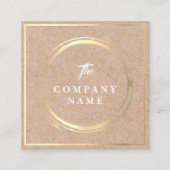  Kraft PRINTED Social Square Visitekaartje (Voorkant)