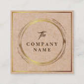  Kraft PRINTED Social Square Visitekaartje (Voorkant)