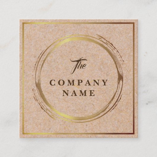  Kraft PRINTED Social Square Visitekaartje (Voorkant)