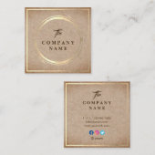  Kraft PRINTED Social Square Visitekaartje (Voorkant / Achterkant)