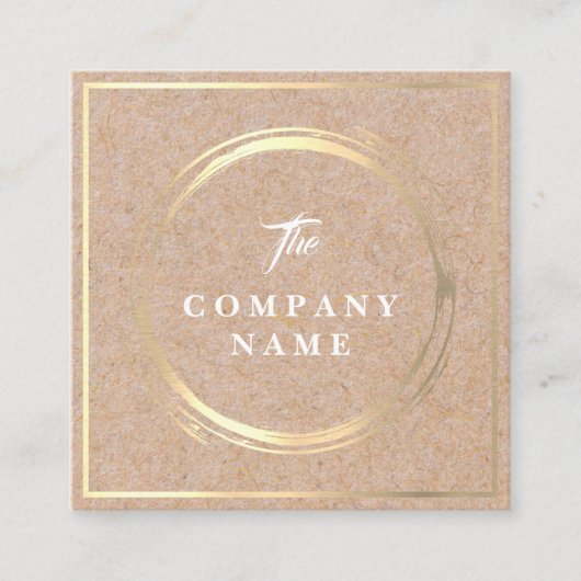 Kraft PRINTED Social Square Visitekaartje (Voorkant)
