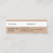 Kraft Printed Stripe Accent Mini Reference Card Visitekaartje (Achterkant)