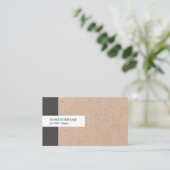 Kraft Printed Stripe Accent Social Visitekaartje (Staand voorkant)