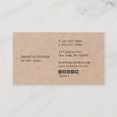 Kraft Printed Stripe Accent Social Visitekaartje (Achterkant)