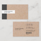 Kraft Printed Stripe Accent Social Visitekaartje (Voorkant / Achterkant)