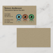 Kraft Professionele Optometrist Oogbollen Optometr Visitekaartje (Voorkant / Achterkant)