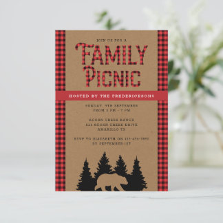 Kraft Pset Rustic Family Picnic Kaart